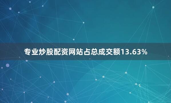专业炒股配资网站占总成交额13.63%